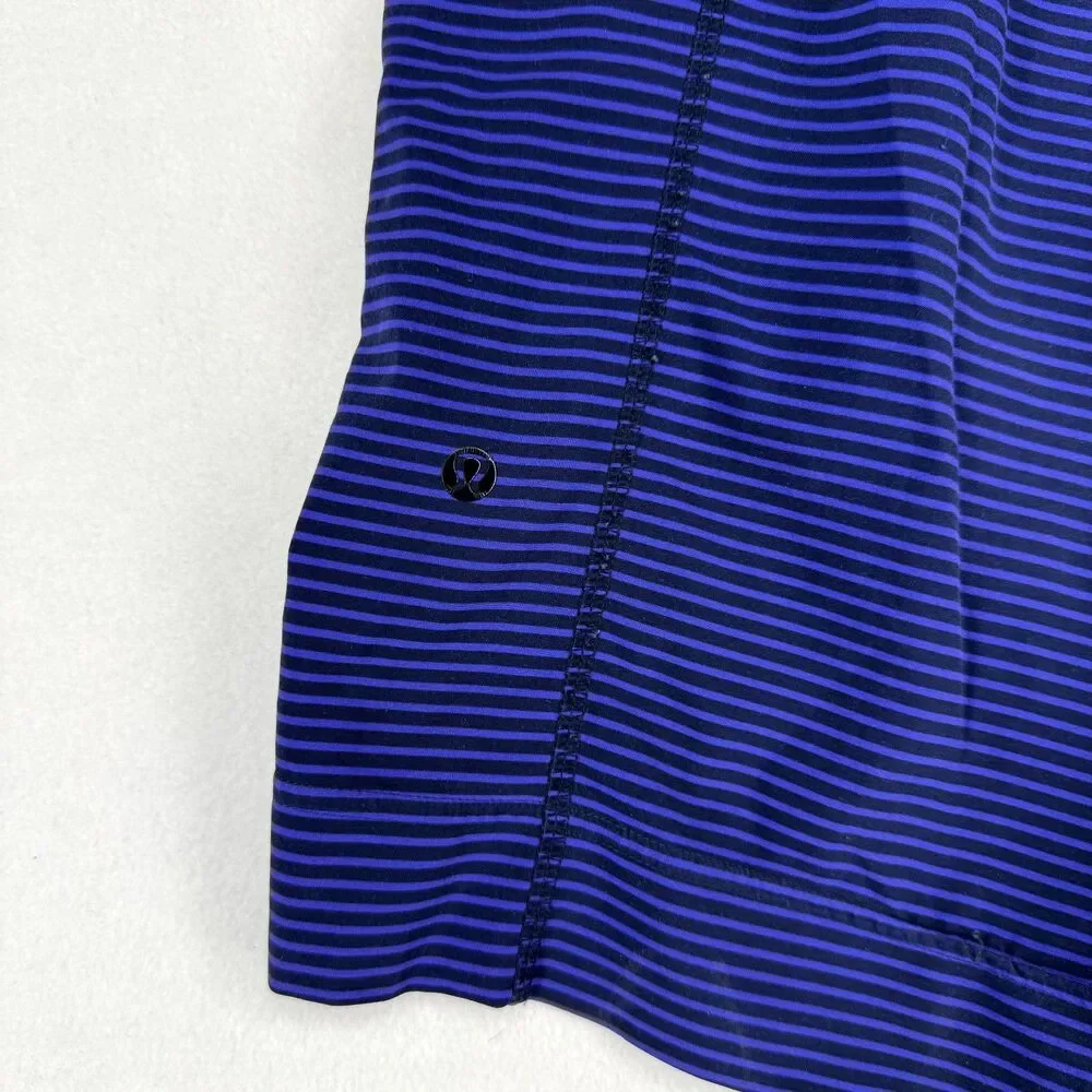 Lululemon Men's Black‎ and Blue Striped Athletic Shorts Size S